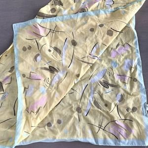 Specialty House Scarf Pastel MCM Sketch 32x32 VTG